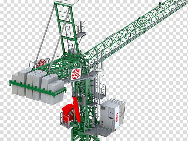 Level luffing crane Cần trục tháp Machine Hydraulics, tower crane transparent background PNG clipart