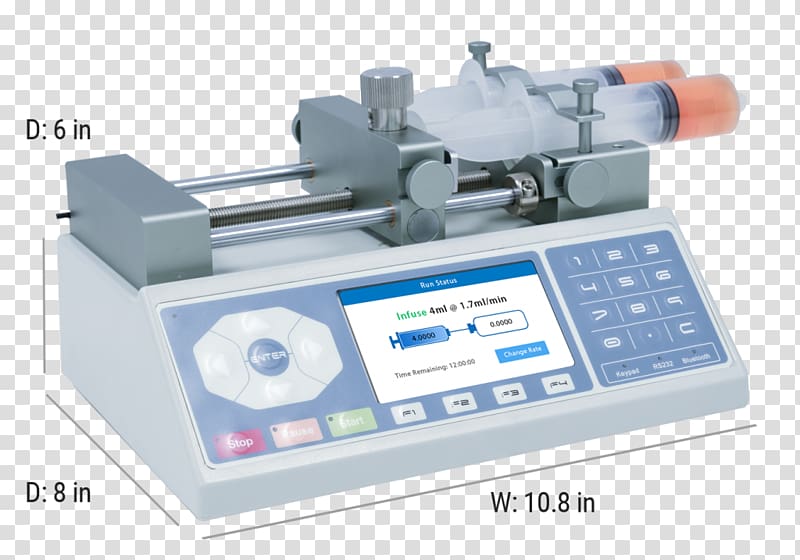 Syringe driver Pump Microfluidics Medical Equipment, syringe transparent background PNG clipart