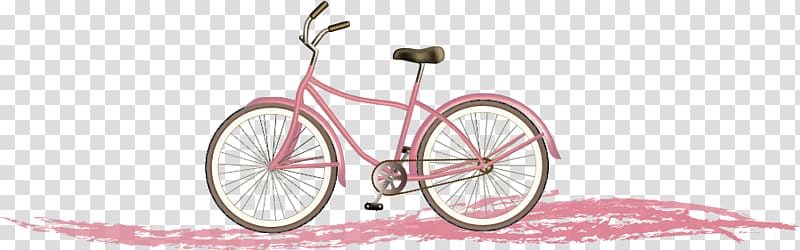 Bicycle wheel Pink Tree, Pink Dream Bike transparent background PNG clipart