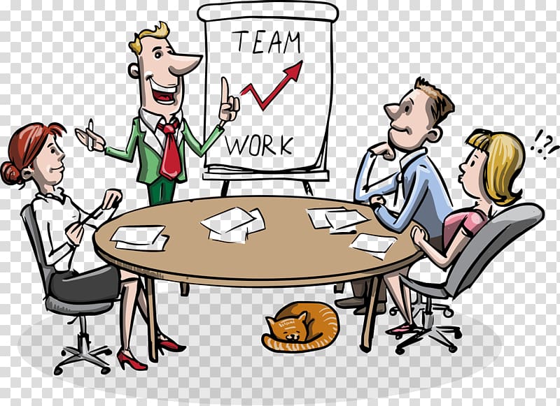 Teamwork Management Virtual team Brainstorming, others transparent background PNG clipart