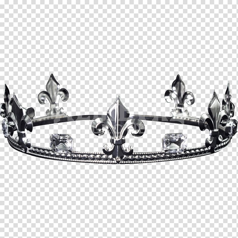 Crown Silver Gold King Fleur-de-lis, crown transparent background PNG clipart