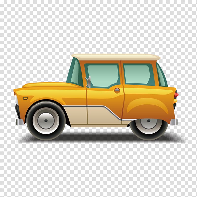 Car Icon, yellow car transparent background PNG clipart