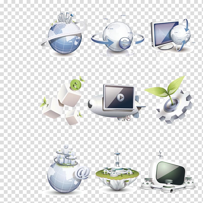 Technology High tech Euclidean Icon, Network Earth transparent background PNG clipart