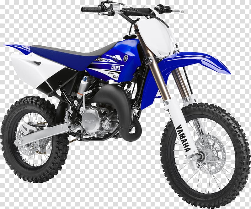 Yamaha Motor Company Yamaha YZ250F Yamaha YZ85 Motorcycle Two-stroke engine, blue motorcycle transparent background PNG clipart