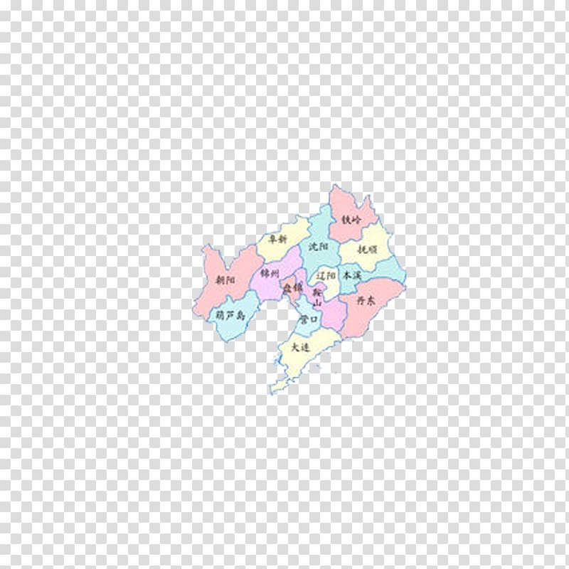 Liaoning Pink Map Font, Liaoning city map background shading transparent background PNG clipart