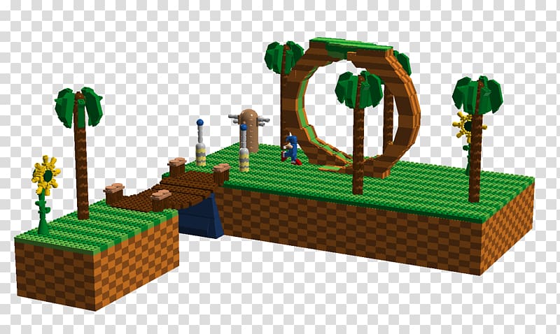 Sonic the Hedgehog Lego Dimensions Green Hill Zone Toy, tiki transparent  background PNG clipart