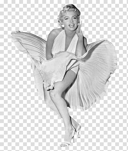 White dress of Marilyn Monroe The dress graph , dress transparent background PNG clipart