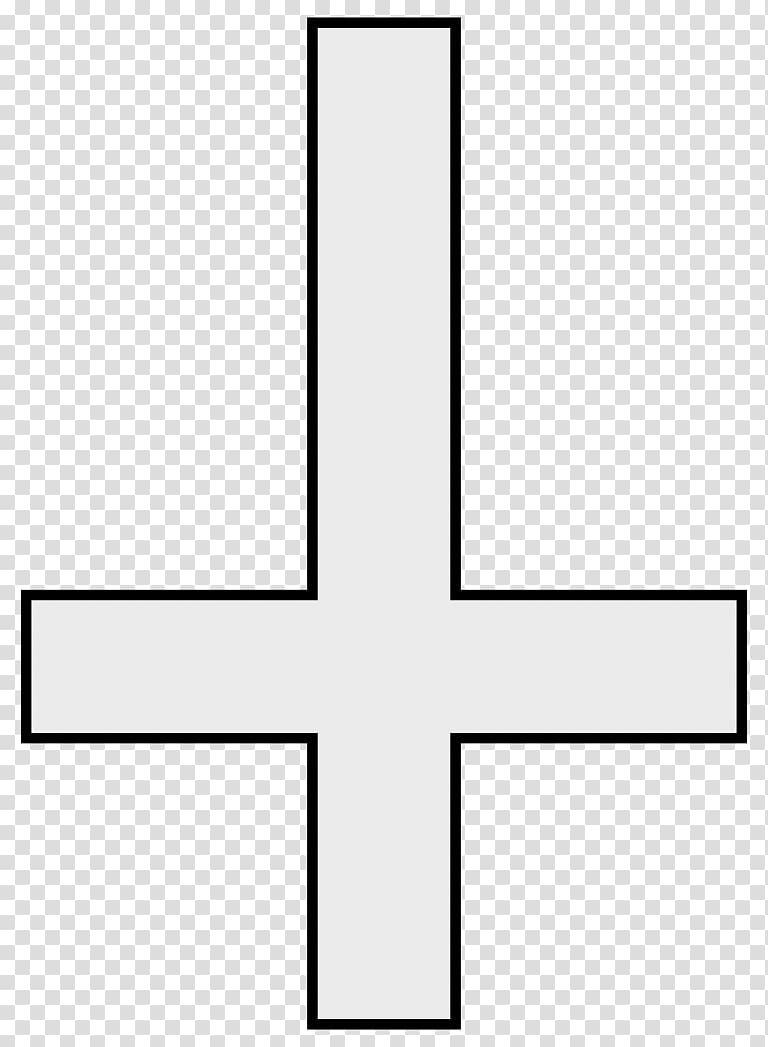 Cross of Saint Peter Satanism Symbol, cross transparent background PNG clipart