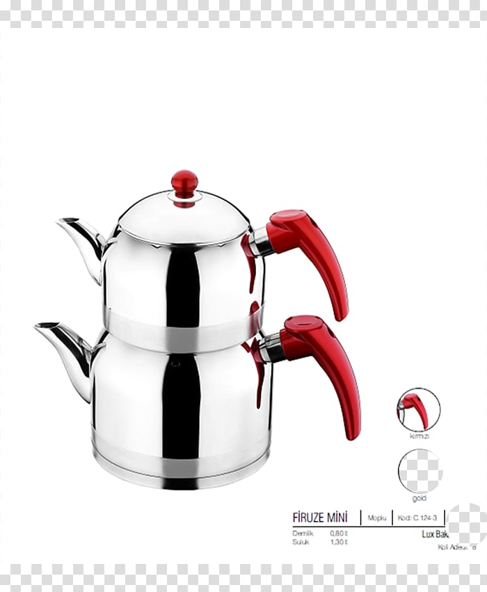 Kettle Teapot Handle Cookware Stainless steel, Turkish Tea transparent background PNG clipart