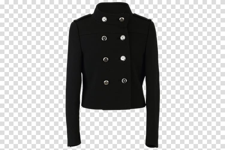 Blazer Black Sleeve Coat Formal wear, Ms. casual jacket coat transparent background PNG clipart