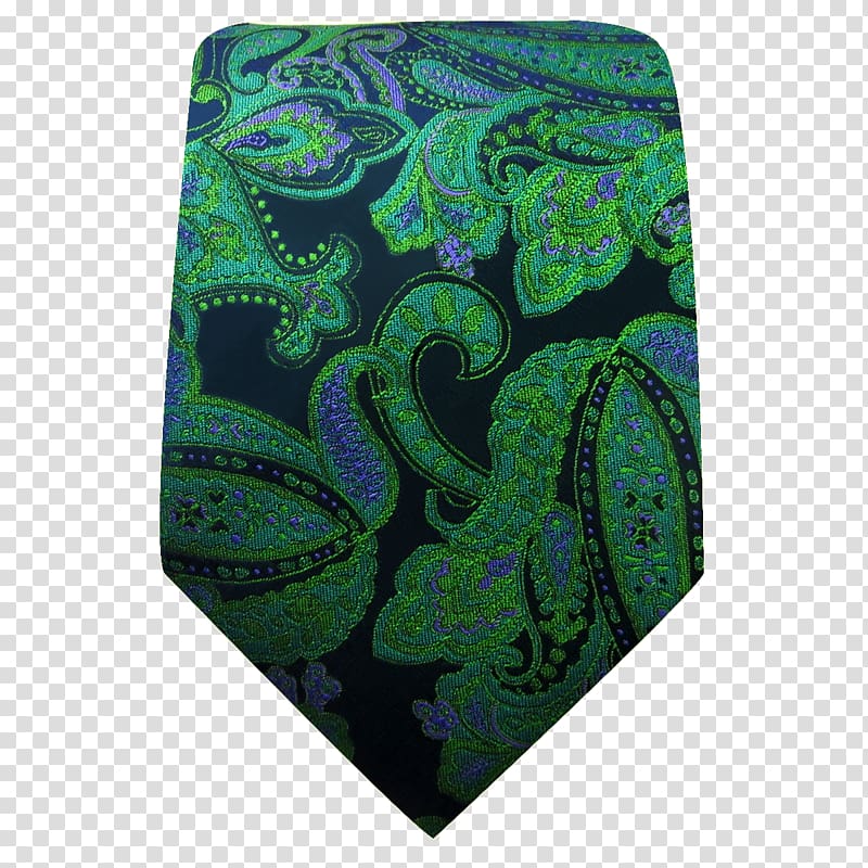 Paisley Green Blue Necktie Black, purple silk transparent background PNG clipart