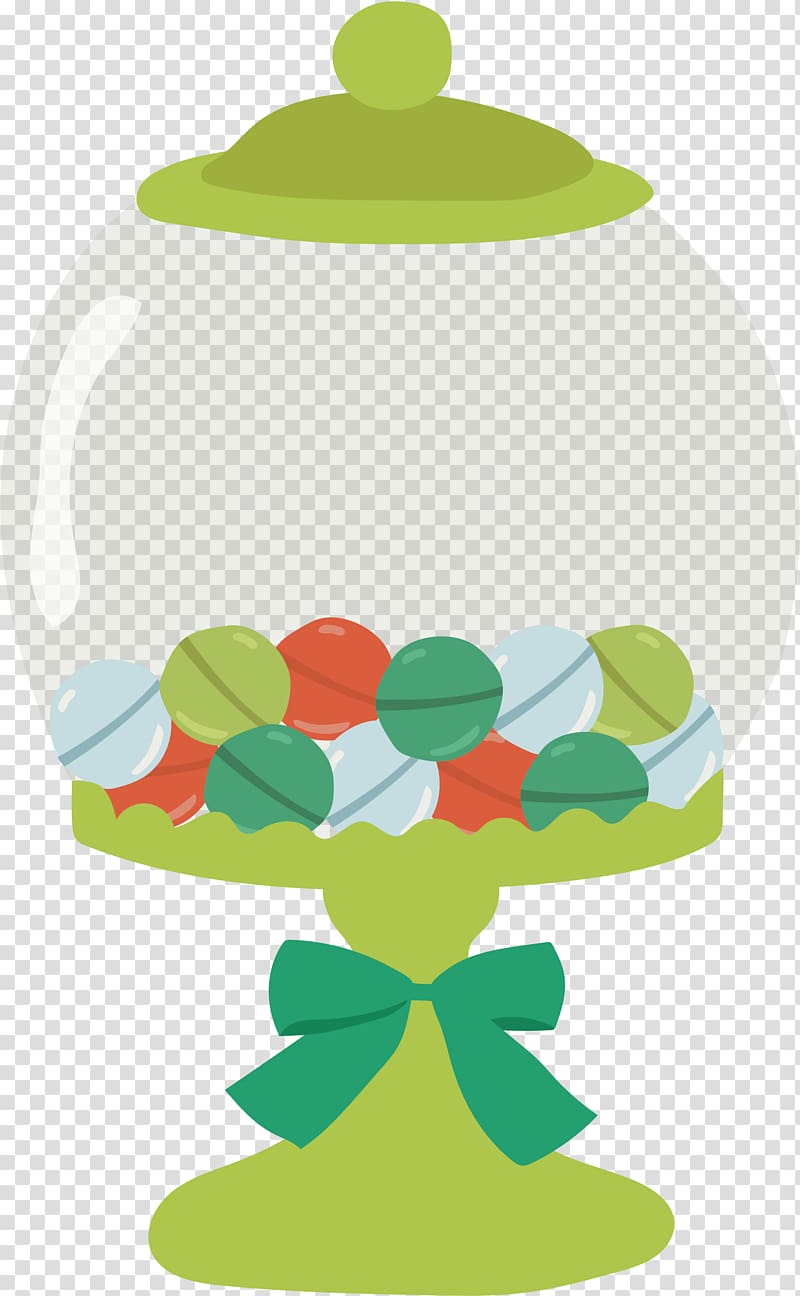 Cotton candy Lollipop , Green Glass Candy Jar transparent background PNG clipart