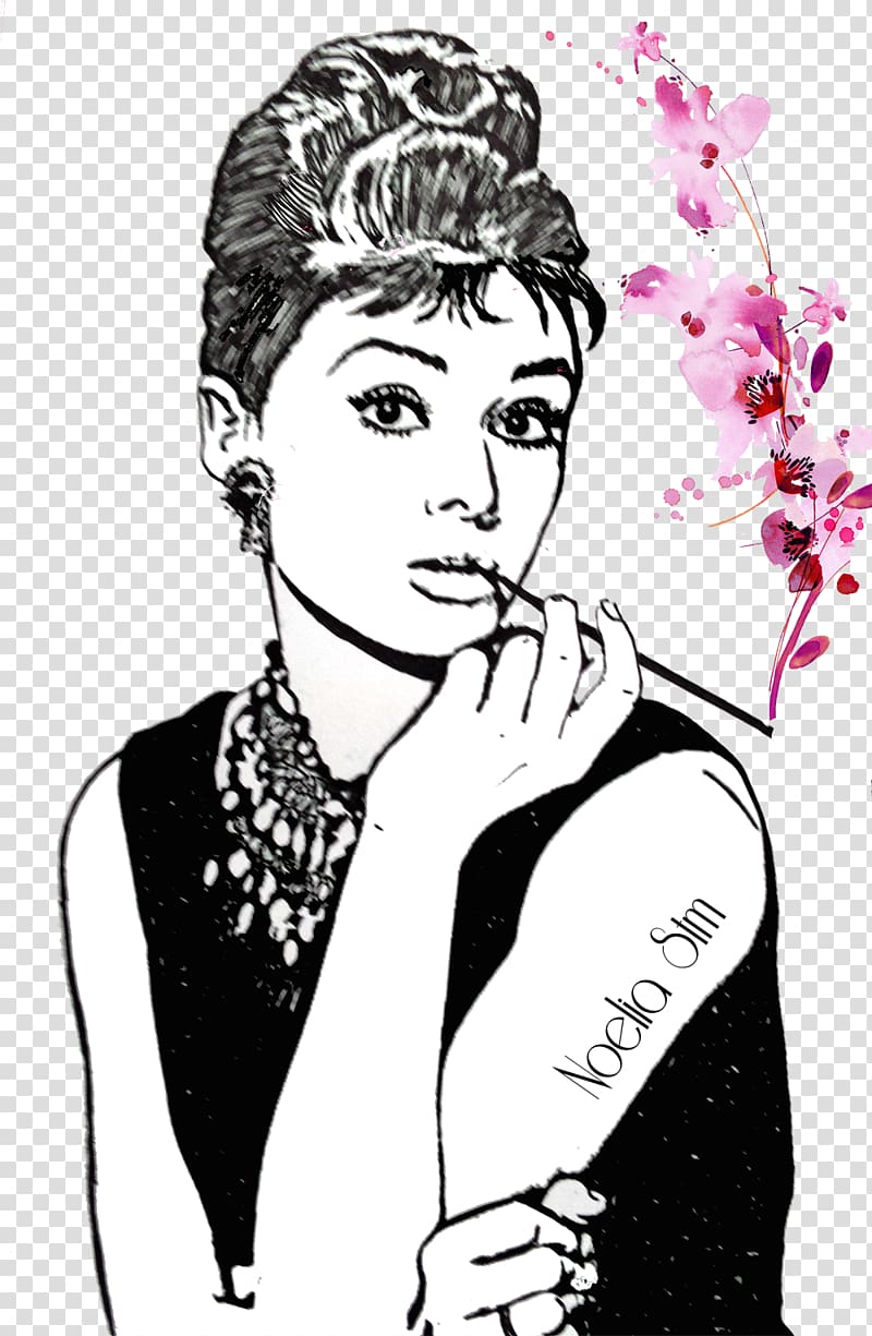 Breakfast at Tiffany\'s Audrey Hepburn Bedroom, pop arte transparent background PNG clipart