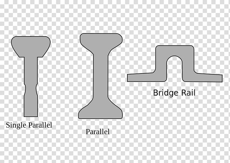 Rail transport Rail profile Track Cross section I-beam, Rails transparent background PNG clipart