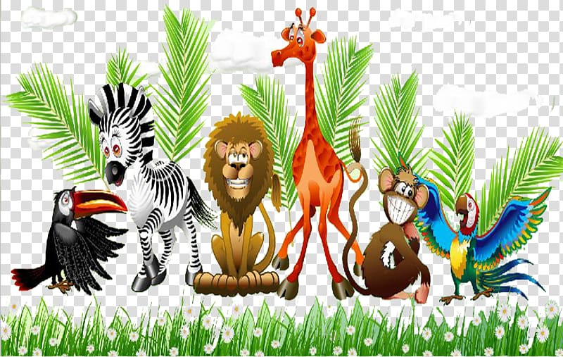 animals in tropical rainforests transparent background PNG clipart