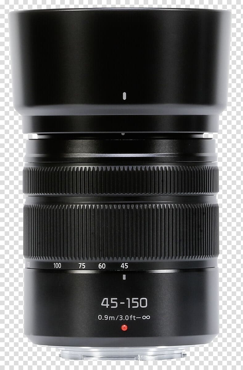 Panasonic Lumix G Vario Tele Zoom 45-150mm F/4.0-5.6 H-FS45150 Camera lens Mirrorless interchangeable-lens camera, camera lens transparent background PNG clipart