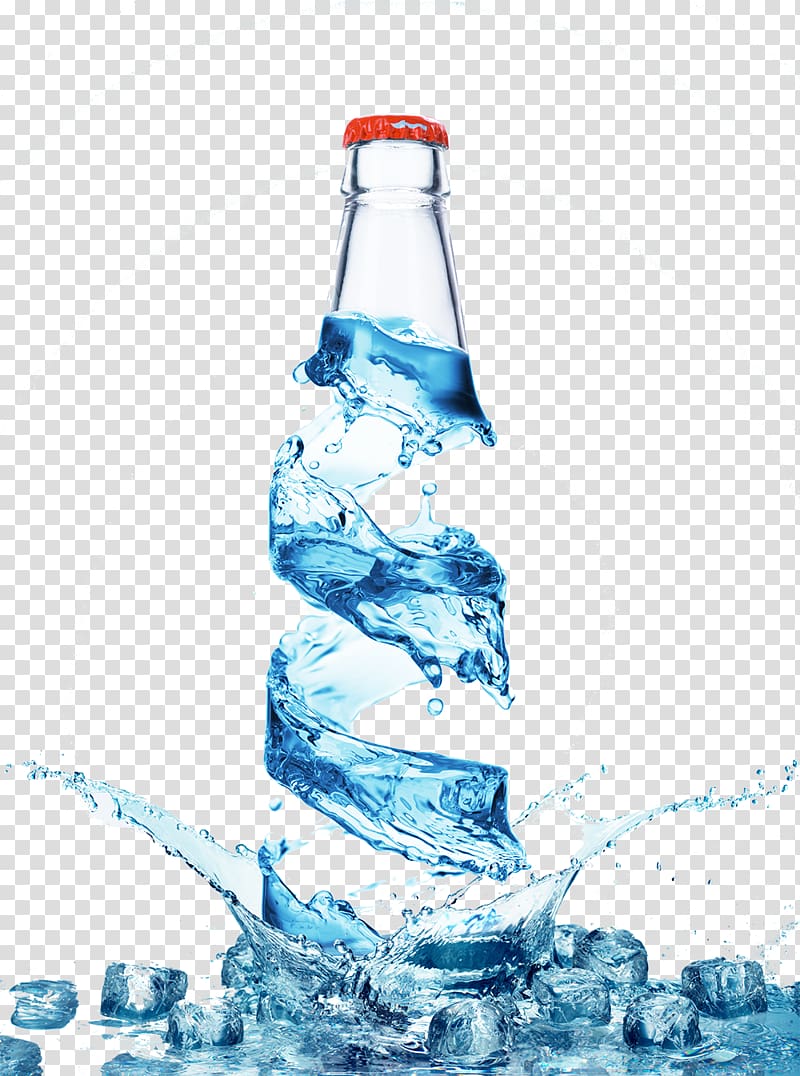 Bottled water Glass bottle , Creative bottle transparent background PNG clipart