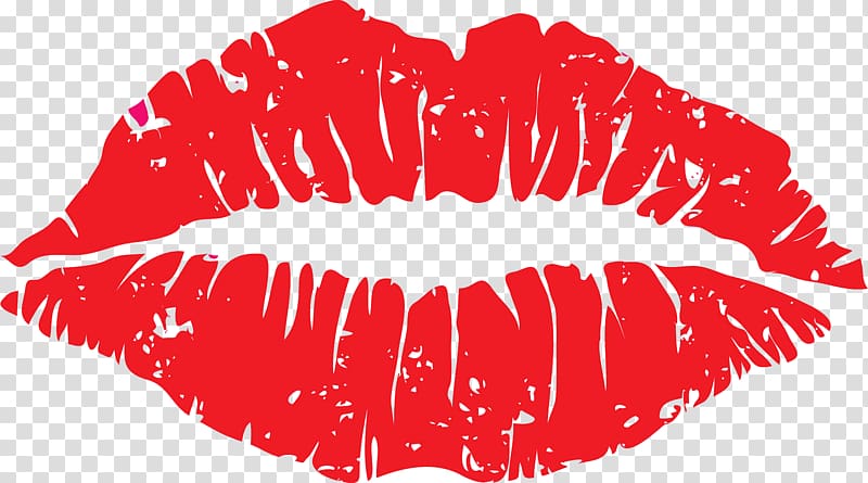 red lips illustration, Kiss Cartoon Lip , Kiss transparent background PNG clipart