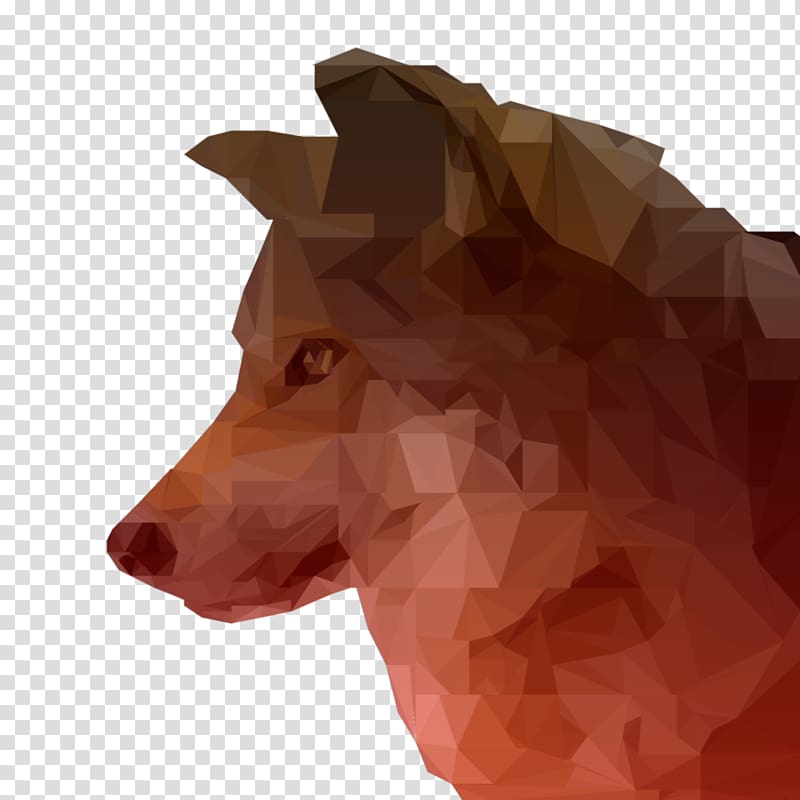 Gray wolf Low poly Animal Digital art Canidae, low polygon transparent background PNG clipart
