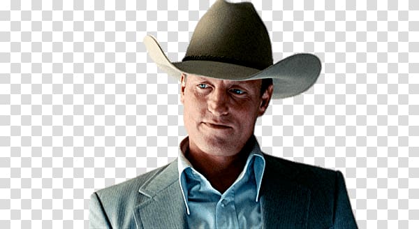 mam in gray cowboy hat, Woody Harrelson Cowboy Hat transparent background PNG clipart