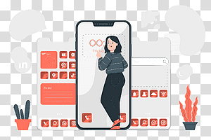 illustration, Phone customization, phone, device, technology, user, choice, preferences, settings transparent background PNG clipart thumbnail