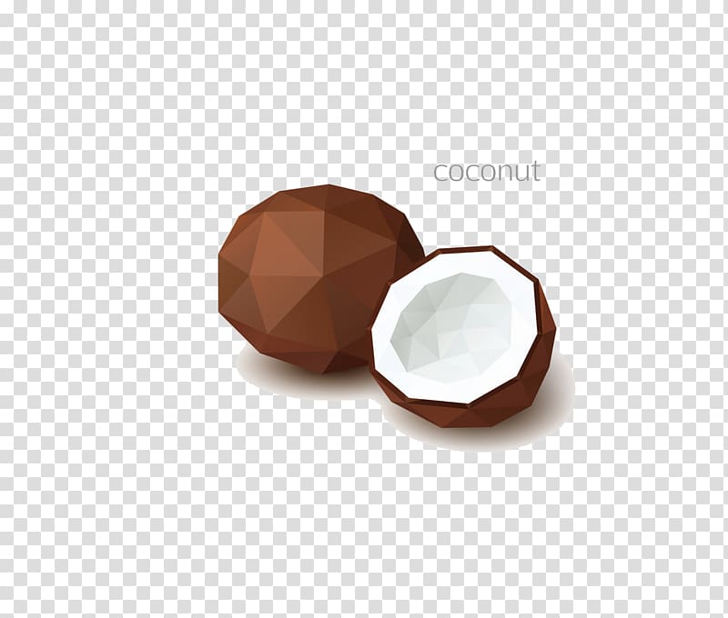 Coconut Polygon Auglis Illustration, coconut transparent background PNG clipart