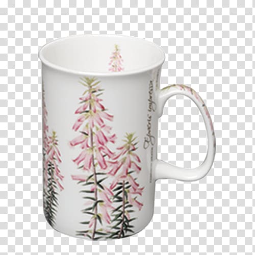 Coffee cup Floral emblem Mug Ceramic, mug transparent background PNG clipart