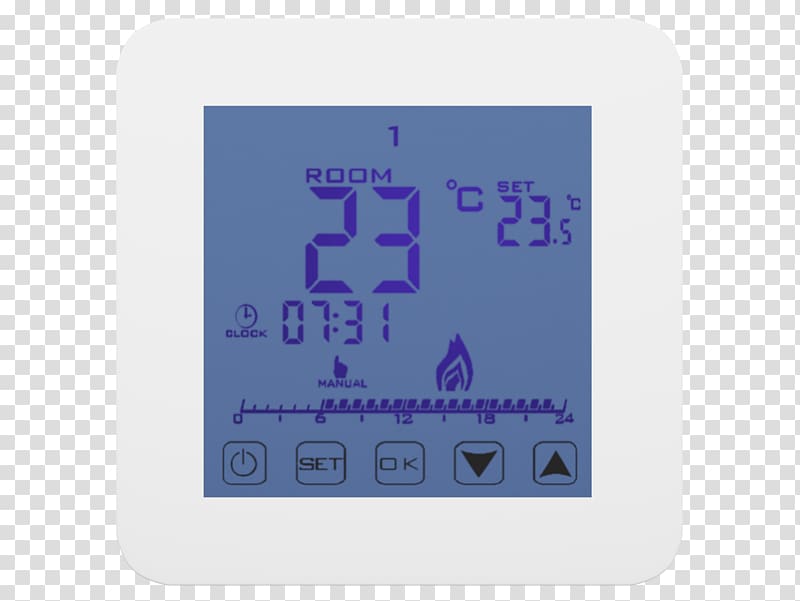 Thermostat Radiator Underfloor heating Heater Electric heating, Hvac Control System transparent background PNG clipart