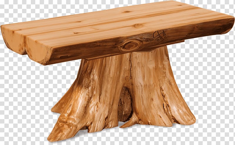 Coffee Tables Rustic furniture Log furniture, table transparent background PNG clipart
