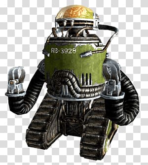 gray and green robot , Fallout 4 Robobrain transparent background PNG clipart