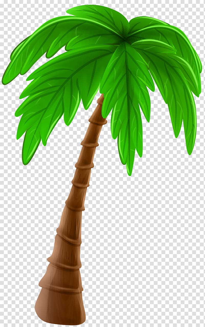coconut tree illustration, Arecaceae Cartoon Tree , Palm Tree Cartoon transparent background PNG clipart