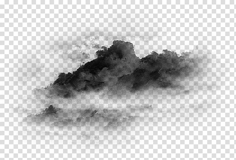 Brush Drawing Cloud, Storm clouds transparent background PNG clipart