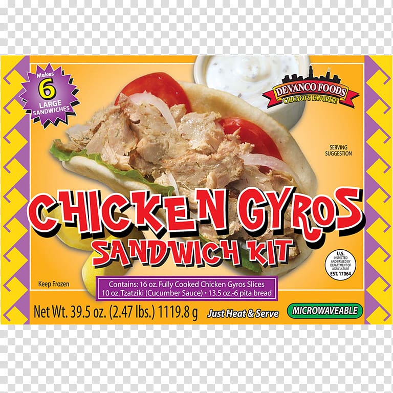 Vegetarian cuisine Gyro Chicken patty Devanco Foods, meat transparent background PNG clipart