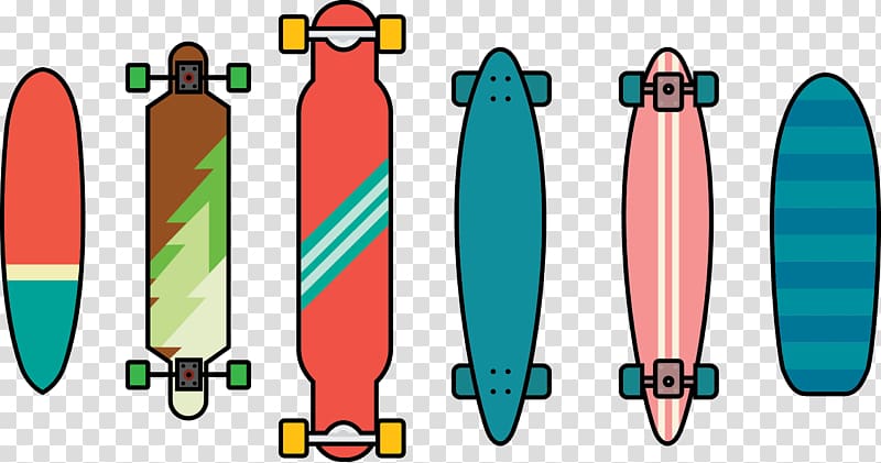 Skateboard Vecteur Longboard, skateboard transparent background PNG clipart