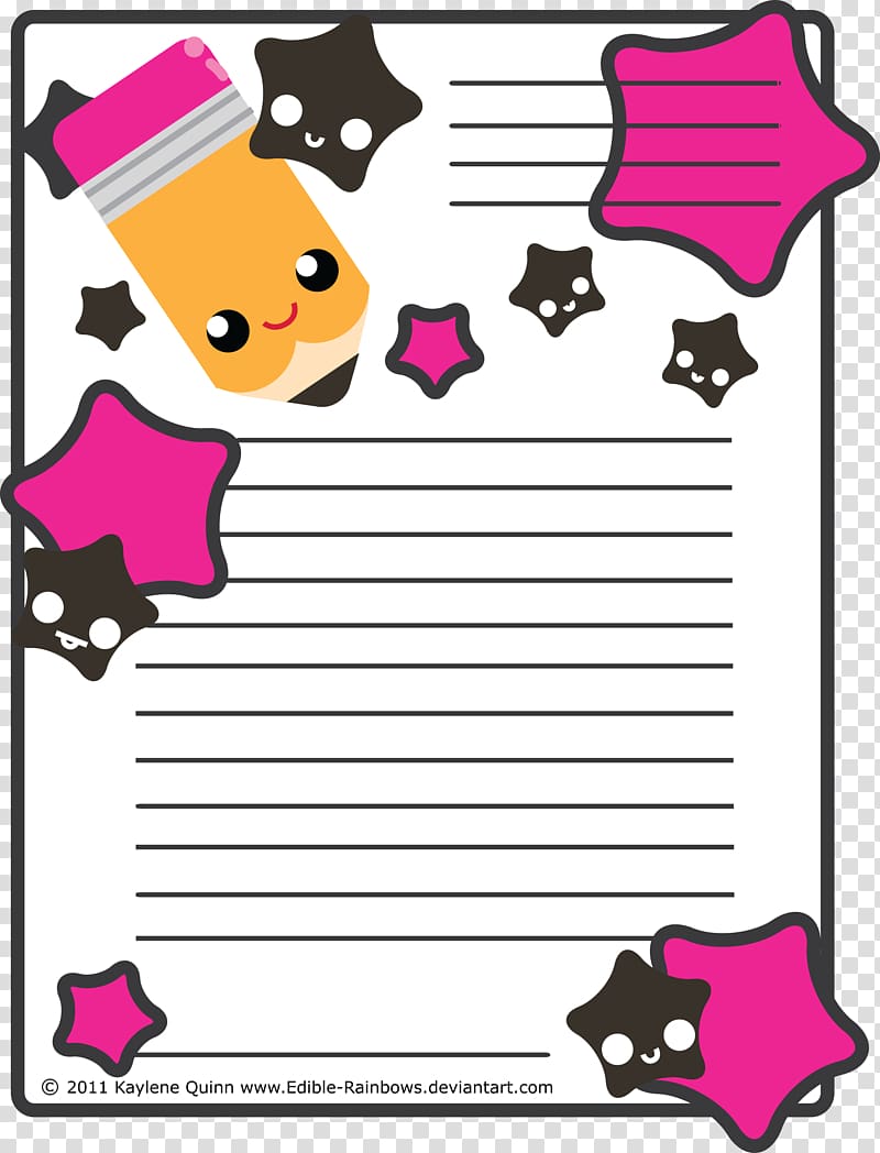 Paper Stationery Sticker Kawaii Label, Cartoon Stationary transparent background PNG clipart
