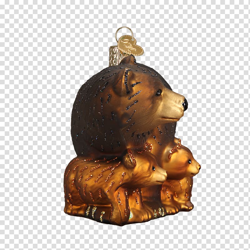 Bear Christmas ornament Figurine, bear transparent background PNG clipart