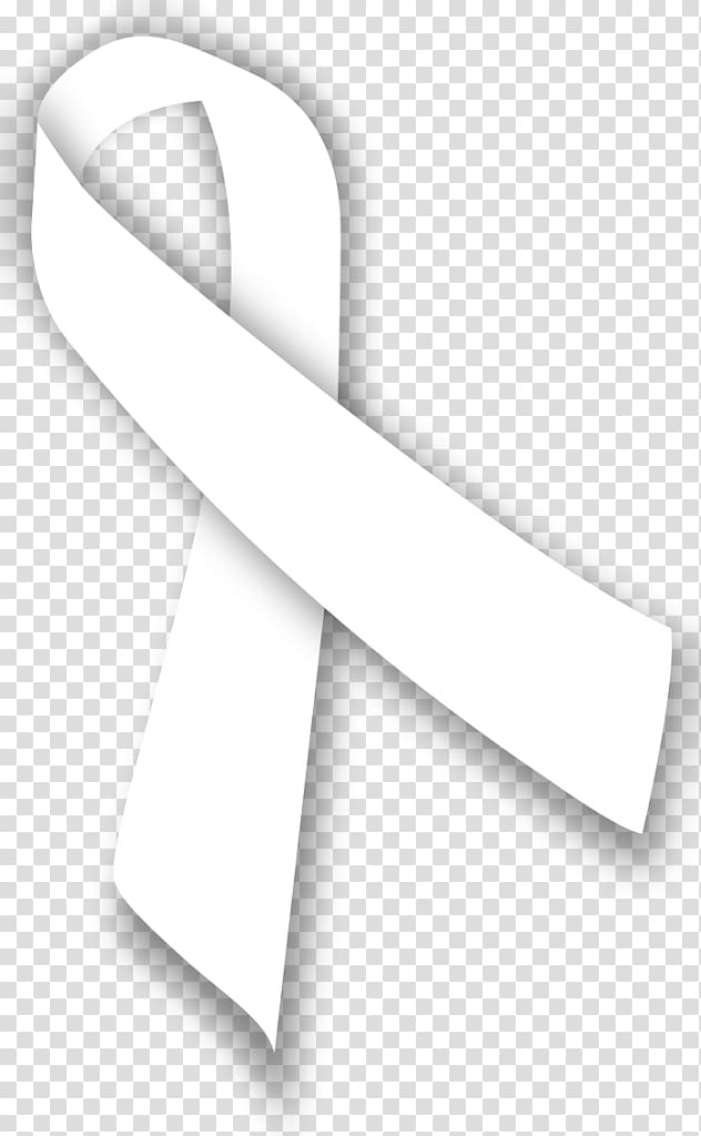 Awareness ribbon Lung cancer White ribbon, ribbon transparent background PNG clipart