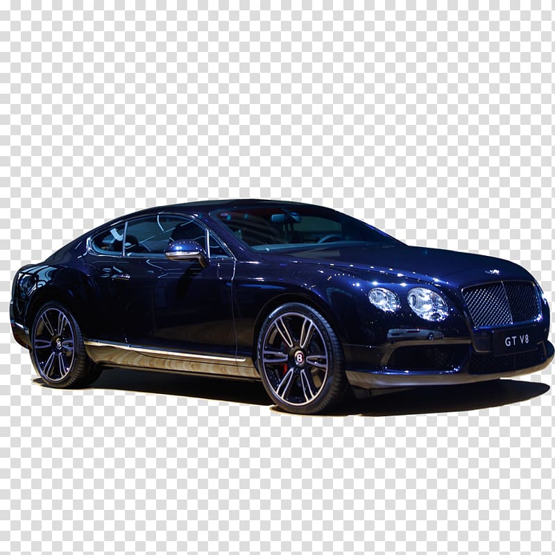Bentley Continental GTC Bentley Continental Supersports Mid-size car Luxury vehicle, Dark blue luxury car transparent background PNG clipart