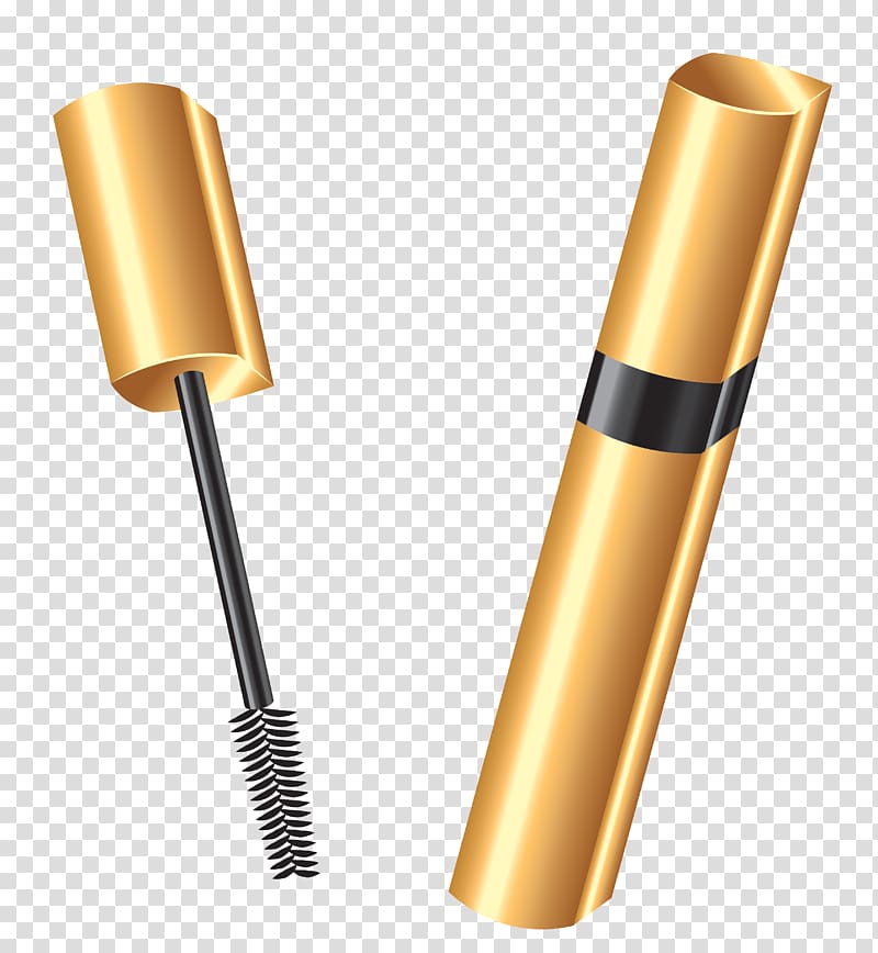 gold mascara bottle illustration, Sunscreen Mascara Cosmetics , Mascara transparent background PNG clipart