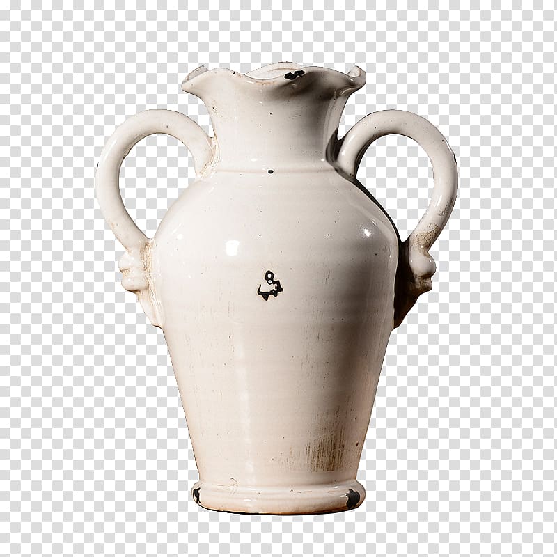 Vase Jug, Ears white vase material transparent background PNG clipart