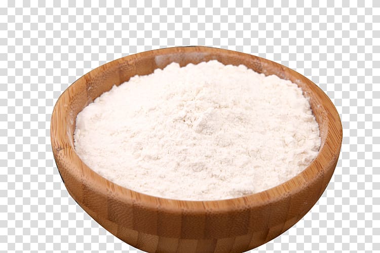 Mantou Wheat flour Powder Baking, Wooden bowl of flour transparent background PNG clipart