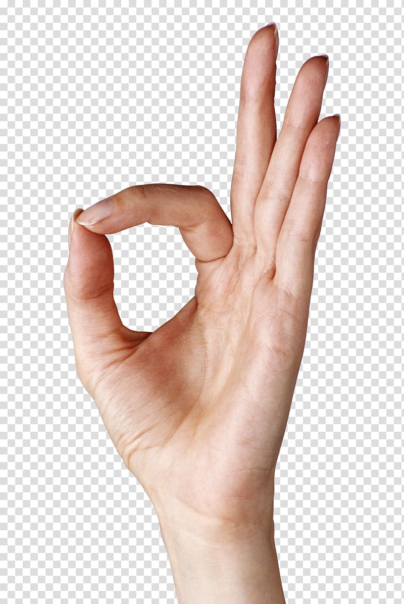 OK Hand Gesture , Hand Showing OK , human hand signing ok transparent background PNG clipart