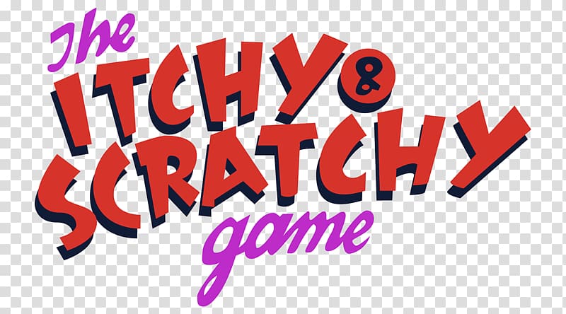 Logo The Itchy & Scratchy Game Font Brand Product, transparent background PNG clipart