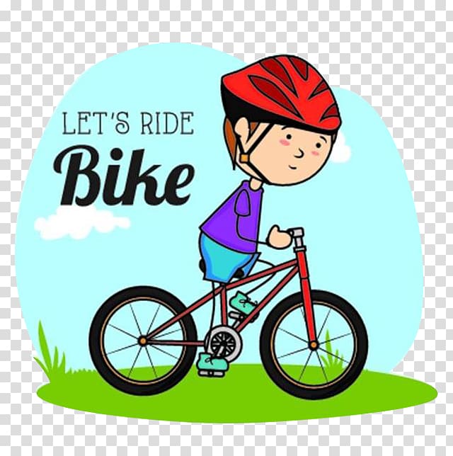 Cycling Bicycle Child Illustration, Cute kids riding a bike transparent background PNG clipart