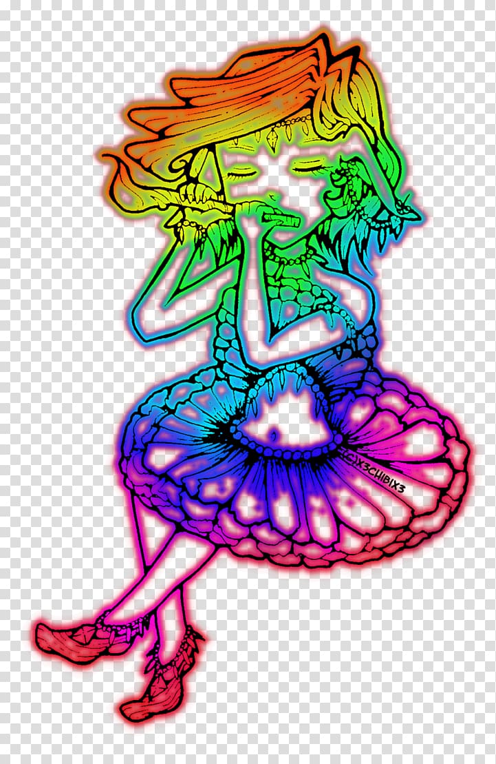 Illustration Organism Supervillain Legendary creature, seven color rainbow transparent background PNG clipart