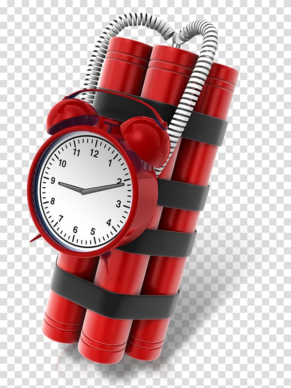 red TNT with timer art, Time bomb Explosion , Time bomb transparent background PNG clipart