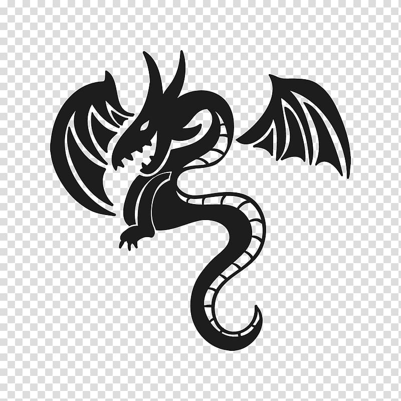 White dragon Logo graphics, dragon transparent background PNG clipart