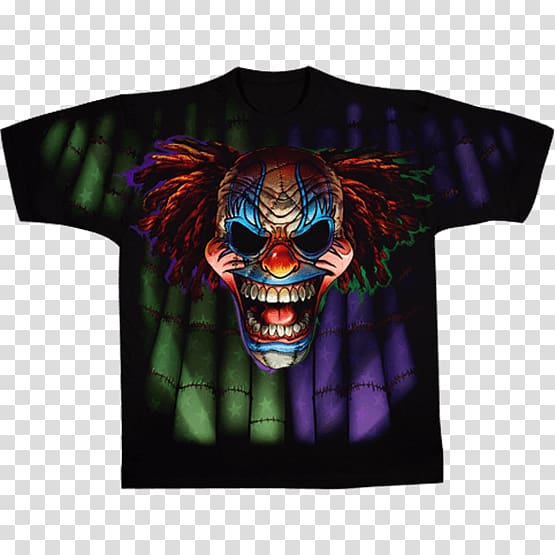 T-shirt Joker Evil clown Dark fantasy, T-shirt transparent background PNG clipart