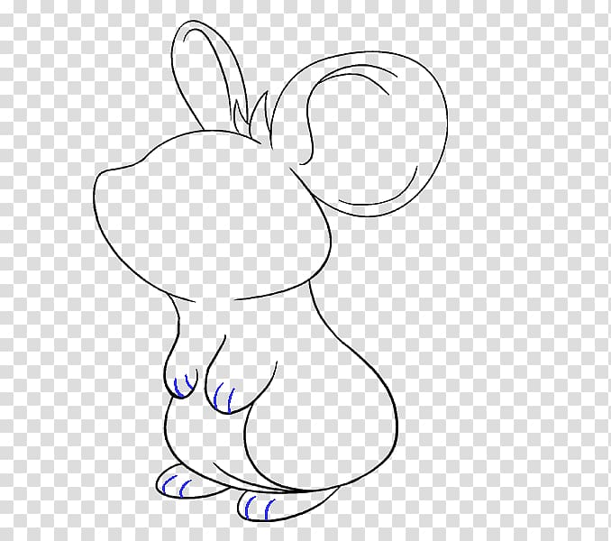 Drawing Mickey Mouse Minnie Mouse How to Draw a Mouse Line art, separate lines transparent background PNG clipart