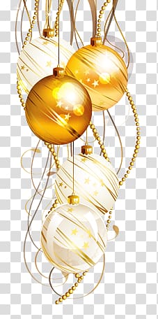 Painted yellow christmas ball transparent background PNG clipart ...